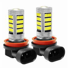 Farol de neblina LED para carro H8/H10/H11 4014 92SMD branco 12V (2 peças)