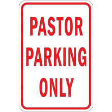 Warning Plaque Wall Decor Pastor Parking Only Decoration Sign Decoration Sign Road Sign Business Sign Aluminum Metal Tin Sign 8 X 12 Inch