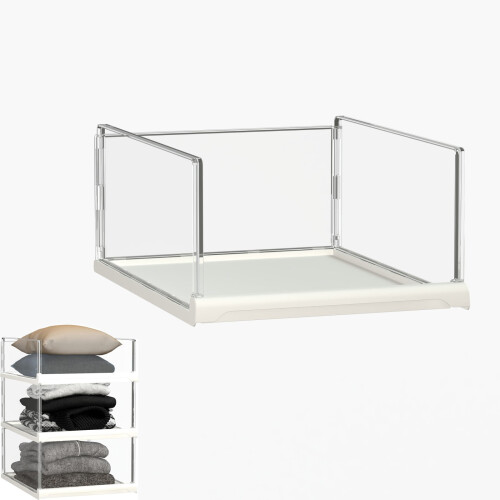 Stackable Clear PP Storage Basket – Set of 3