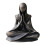 Sort meditationsbuddhaskulptur 10x8,5 cm 1