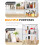 Large Bread Box for Kitchen - 4 Layer Airtight Storage Container, Clear Transparent Design, Adjustable Dividers 5