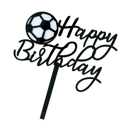 Fodboldkagetopper PVC Akryl Giftfri 6 stk.