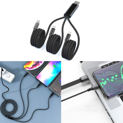 3-in-1-USB-C-Ladekabel mit 3 USB-C-Anschlüssen 1