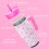 Bicchiere termico per bambini in acciaio inossidabile rosa da 20 once con 2