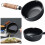 Cast Iron Frying Pan Uncoated Thick Flat Bottom 11x4 cm and 3