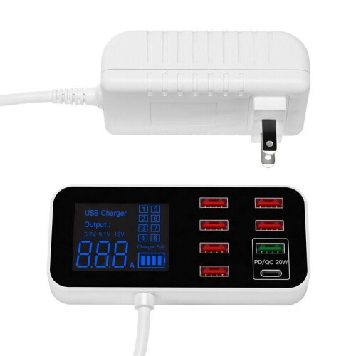 Πολλαπλών θυρών USB 8-θυρών γρήγορου επιτραπέζιου κόμβου φορτιστή τοίχου, σταθμός 2