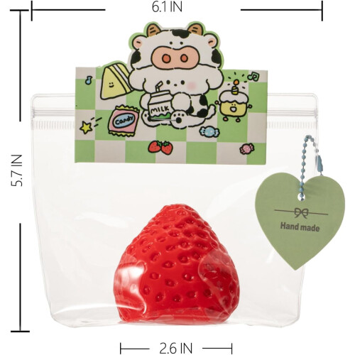 Χειροποίητο παιχνίδι Taba Strawberry Squishy, εξαιρετικά απαλό παιχνίδι σιλικόνης για 1
