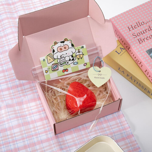 Χειροποίητο παιχνίδι Taba Strawberry Squishy, εξαιρετικά απαλό παιχνίδι σιλικόνης για 2