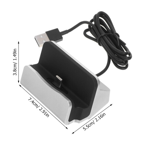 Mobilt laddningsställ USB C-ställ svart 1 set 1