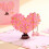 Κάρτα επετείου Pop-Up3D Love Tree 6x8", ρομαντική ευχετήρια κάρτα με φάκελο και σημείωμα 4