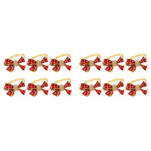 Napkin Rings Set of 12, Butterfly Knot Napkin Ring for Wedding, Dinner Party, Serviette for Christmas,Birthday