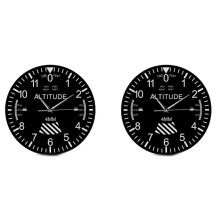 2X Altimeter Wall Clock Tracking Air Plane Altitude Measurement Modern Wall Watch Classic Instrument Home Decor