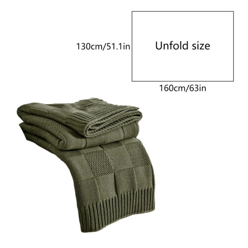 Knitted Throw Blanket Boho Style Soft Textured 50x60 Inch 2