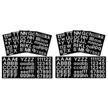 16 Blatt Selbstklebendes Vinyl Buchstaben Nummern Kit, Briefkasten Nummern Aufkleber für Briefkasten, Schilder, Fenster, Autos, Adress Nummer