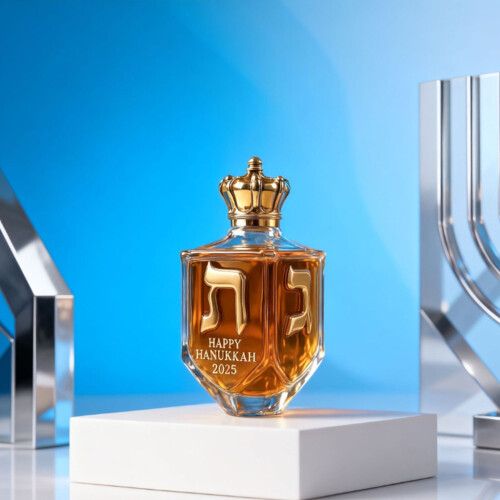 Hanukkah2025 Μπουκάλι ουίσκι Dreidel, καράφα από γυαλί υψηλής περιεκτικότητας σε 2