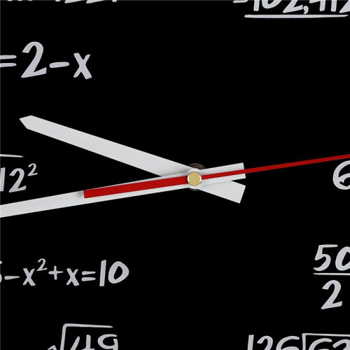 2X Math Wall Clock , Math Formulas Clock Quiz Clock in Black And White Unique Math Equation Clock for Home, Office 2