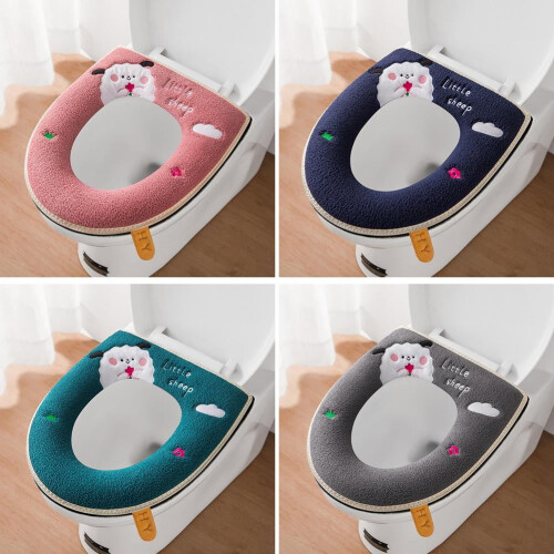 Copriwater con cerniera a forma di pecora soffice 2