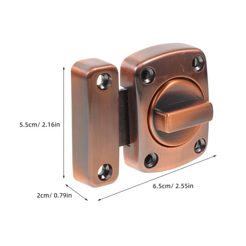 Inside Door Latch Modern Brown Zinc Alloy 1Pcs 1