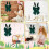 Easter Bunny Ear Bow Decor Green Fabric 15.74 Inch 5
