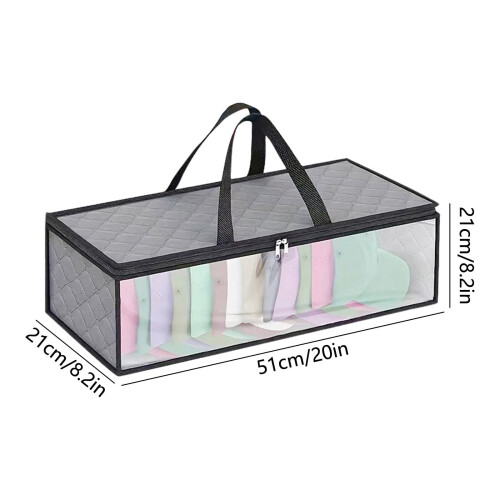 Saco de armazenamento transparente e resistente para debaixo da cama, 50x21x21 polegadas (127x53x53 cm). 2