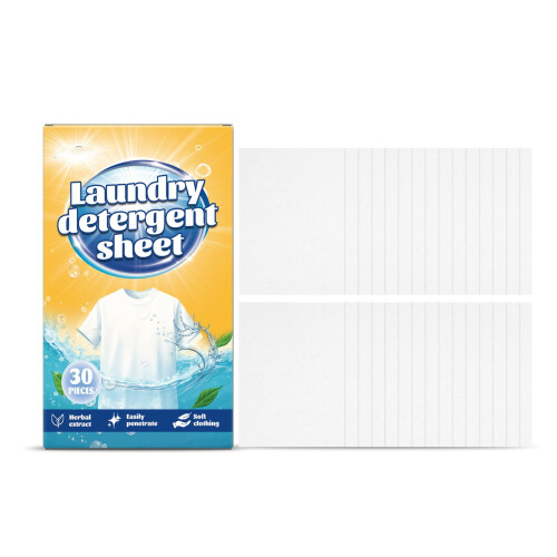 Eco-Friendly Laundry Detergent Sheets, Deep Clean Stains, Softens Fabrics, Long-Lasting Freshness, Mild Formula for Delicate Clothes 1