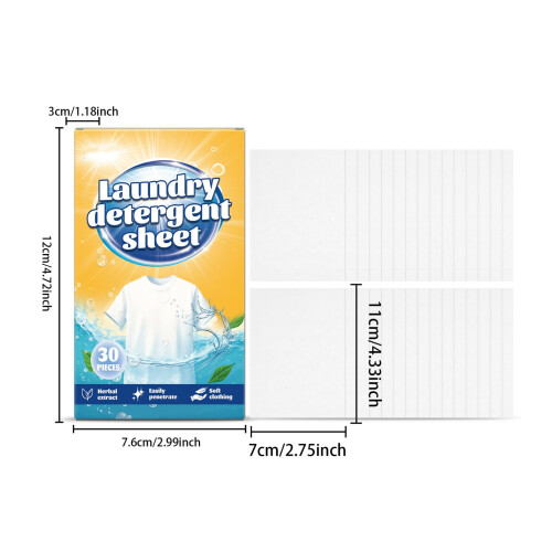 Eco-Friendly Laundry Detergent Sheets, Deep Clean Stains, Softens Fabrics, Long-Lasting Freshness, Mild Formula for Delicate Clothes 2