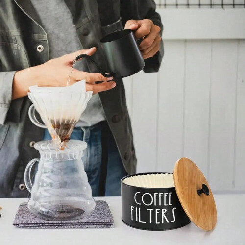 Kaffekapselhållare i trä, svart, 1-pack 2