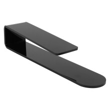 porte-serviettes en acrylique auto-adhésif noir pour mur, salle de bain, cuisine