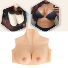 Tragbarer Silikon-Brust-Tanktop D-Körbchen Cosplay Europäisch Weiß