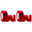 Rood polyesterlint 50 mm x 20 m – 2 rollen 1