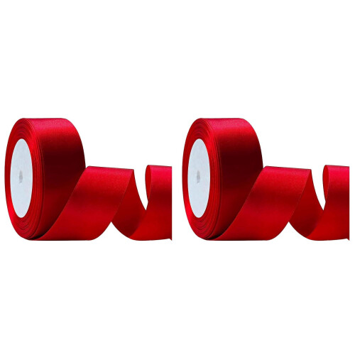 Rood polyesterlint 50 mm x 20 m – 2 rollen