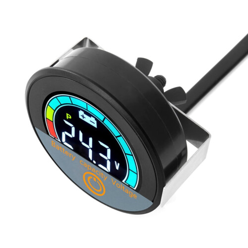 VoltGauge Voltmeter Batteri VoltTester Panelmonitor Universal LCD Digital Voltmeter DC7-100V Totråds Spændingsmåler