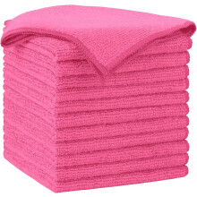 Lot de 50 chiffons de nettoyage en microfibre (30 x 30 cm), doux, absorbants, non pelucheux et sans traces, pour voitures, maison, cuisine, fenĂŞtres