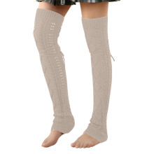 Scaldamuscoli da donna a tinta unita Scaldamuscoli caldi in maglia Scaldamuscoli yoga Calze al ginocchio Calze invernali morbide Scaldapiedi morbidi