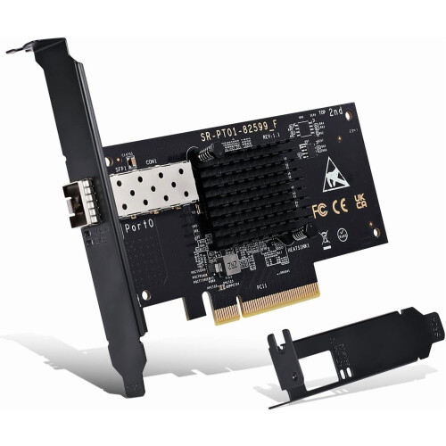 10-Gbit/s-SFP+-PCIe-Netzwerkkarte mit 82599 (X520-DA1)-Controller, 10-Gbit/s-Ethernet-Adapter, kompatibel mit Windows/Windows Server/VMware
