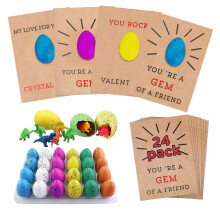 Valentines Cards for Kids 24Pcs Funny Dinosaur Valentines Day Exchange Card for Boys Girls Classroom Exchange Valentines Gifts