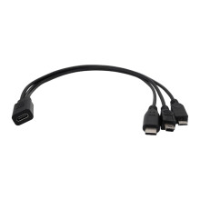 Cabo USB-C Fêmea para Macho Tipo C/Micro5pin/Mini5pin com design durável para carregamento rápido de celulares, tablets e laptops.