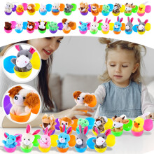 24 œufs de Pâques remplis de peluches – Idées cadeaux pour les paniers de Pâques, la chasse aux œufs, les fêtes et les enfants de 3 ans et