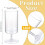 12 Pack Clear Plastic Wine Goblets 14 oz with Stem 2