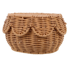 Paniers de rangement en osier marron naturel pour femme, 1 lot