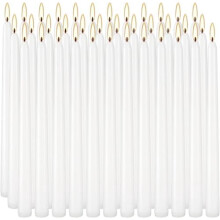 Fehér kúpos gyertyák 25 cm  2,2 cm, 36 db-os csomag