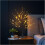 Red Berry Blossom Tree Gold 24 LED 48 Berries 1