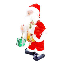 Juguete eléctrico de Papá Noel, adorno navideño, decoración navideña interactiva musical de plástico para niños y niñas, regalo navideño.