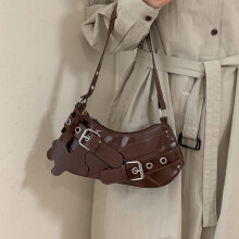 Bolso de hombro para mujer, bolso de mano de cuero para mujer, estilo Y2K, bolso de hombro coqueto, bolso hobo punk de moda para mujer