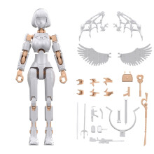 Robot articulado móvil T13 de 5,51 pulgadas impreso en 3D con varios colores y una amplia gama de accesorios para animación stop motion y
