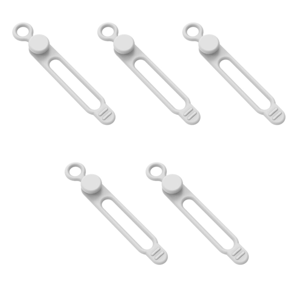 5Pcs Silicone Cable Tie Cord Organizers Cable Straps Reusable Cord Tie Travel Cable Organizers Elastic Tie Wire Tie 9399596606521