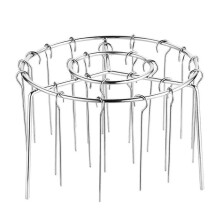 Stainless Steel Fryer Kebab Rack with 24 Skewers, Vertical Barbecue Stand for Meat, Chicken Legs – Compatible with Fryers