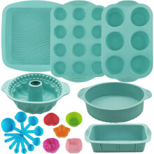 Tacar Bácála Silicone 32 phíosa: Císte, Muifín, Builín, Pannaí Dónut