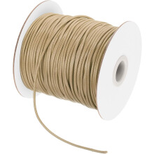 Gewachste Polyesterkordel, 2 mm  90 m, Khaki