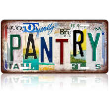 Plăcuță de înmatriculare din aluminiu vintage Pantry 30x15 cm